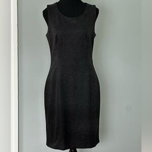 Judith & Charles Charcoal Gray Wool Flannel Sheath Dress | Made in 🇨🇦